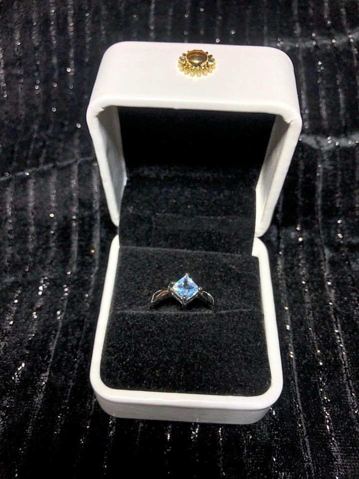 Blue Diamond Ring