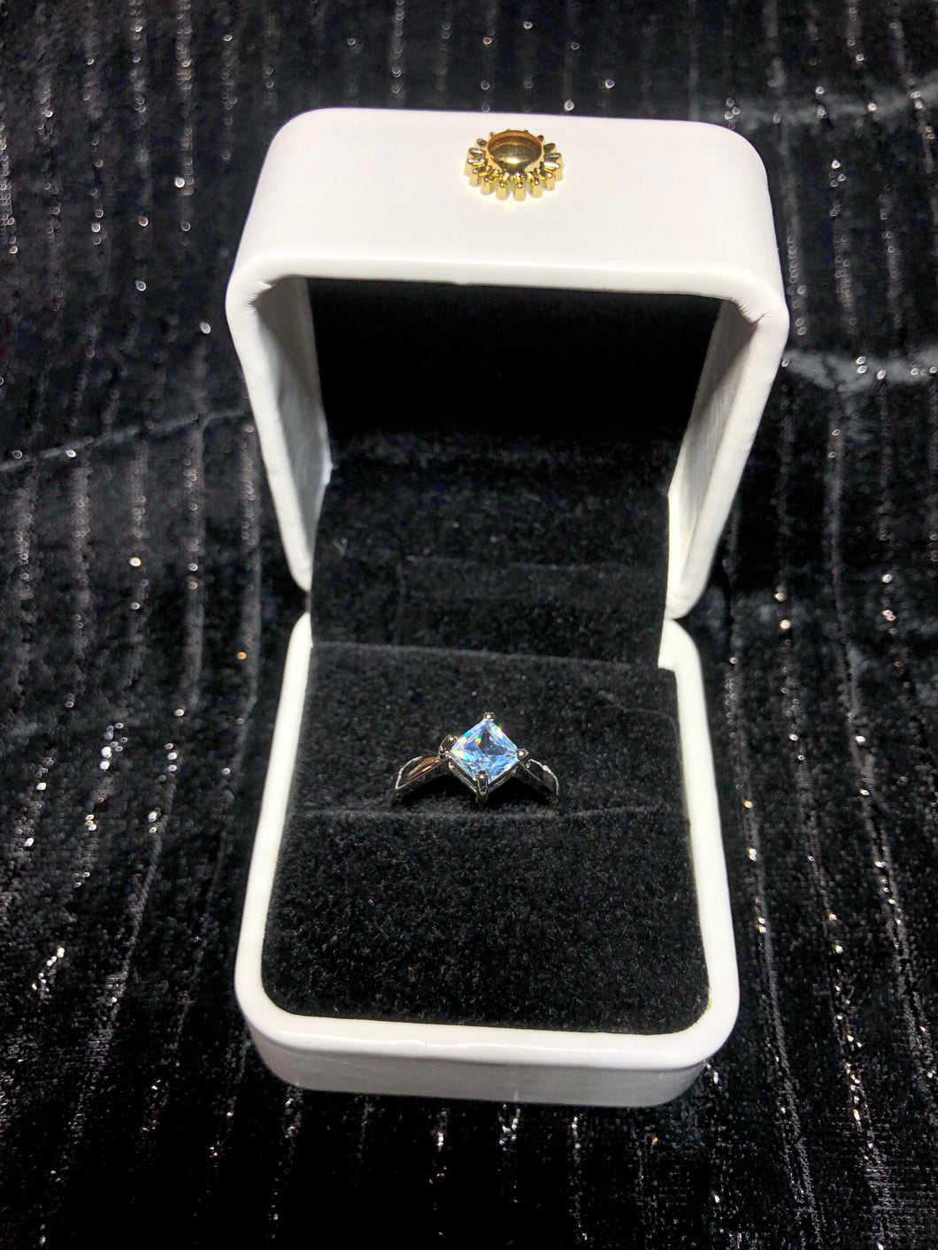 Blue Diamond Ring