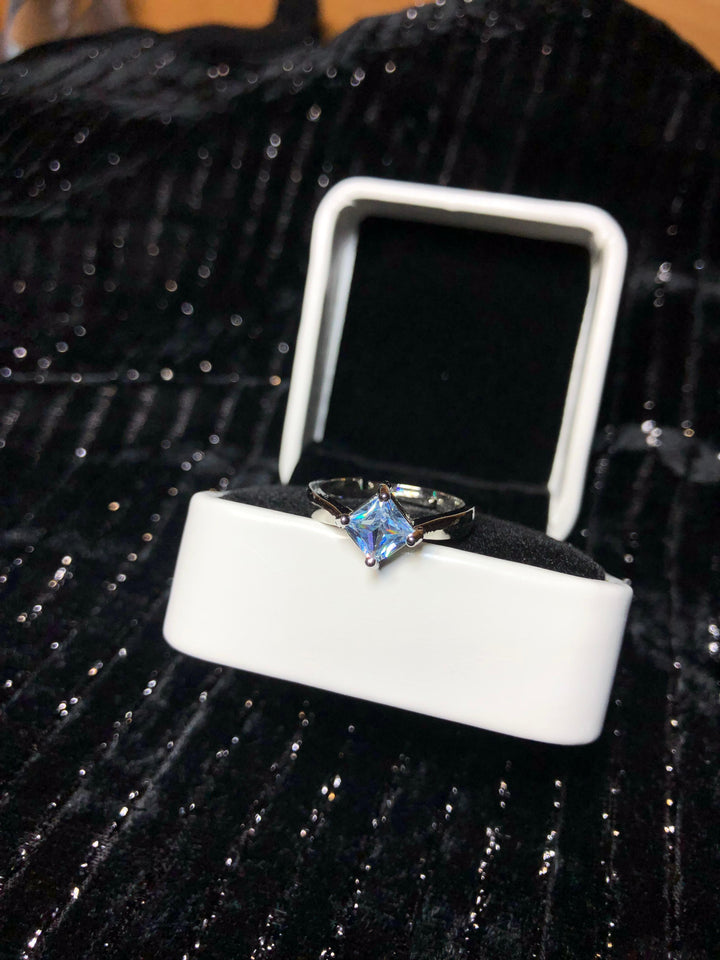 Blue Diamond Ring