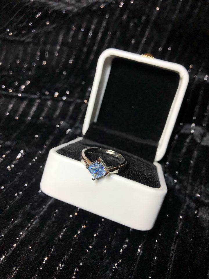 Blue Diamond Ring