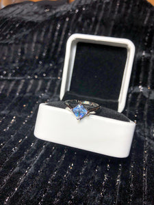 Blue Diamond Ring