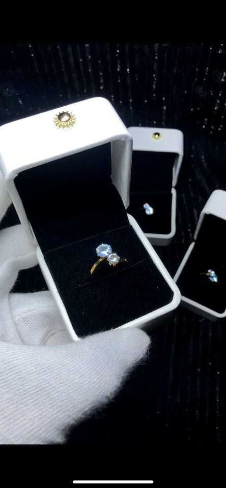 Double Diamond Adjustable Ring