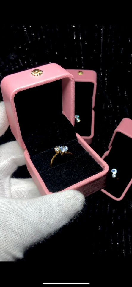 Double Diamond Adjustable Ring