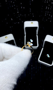 Double Diamond Adjustable Ring